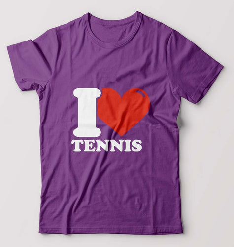 I Love Tennis T-Shirt for Men-Purple-Ektarfa.online