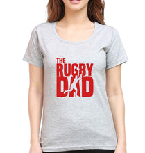 Load image into Gallery viewer, Rugby Dad T-Shirt for Women-Grey Melange-Ektarfa.online
