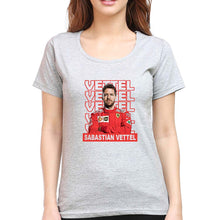 Load image into Gallery viewer, Sebastian Vettel F1 T-Shirt for Women-Grey Melange-Ektarfa.online
