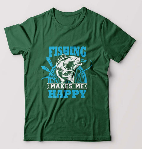 Fishing T-Shirt for Men-Bottle Green-Ektarfa.online