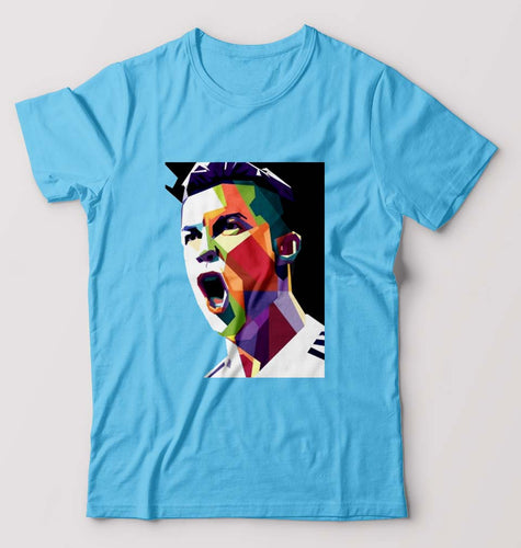 Cristiano Ronaldo CR7 T-Shirt for Men-Light Blue-Ektarfa.online