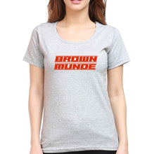 Load image into Gallery viewer, AP Dhillon Brown Munde T-Shirt for Women-Grey Melange-Ektarfa.online
