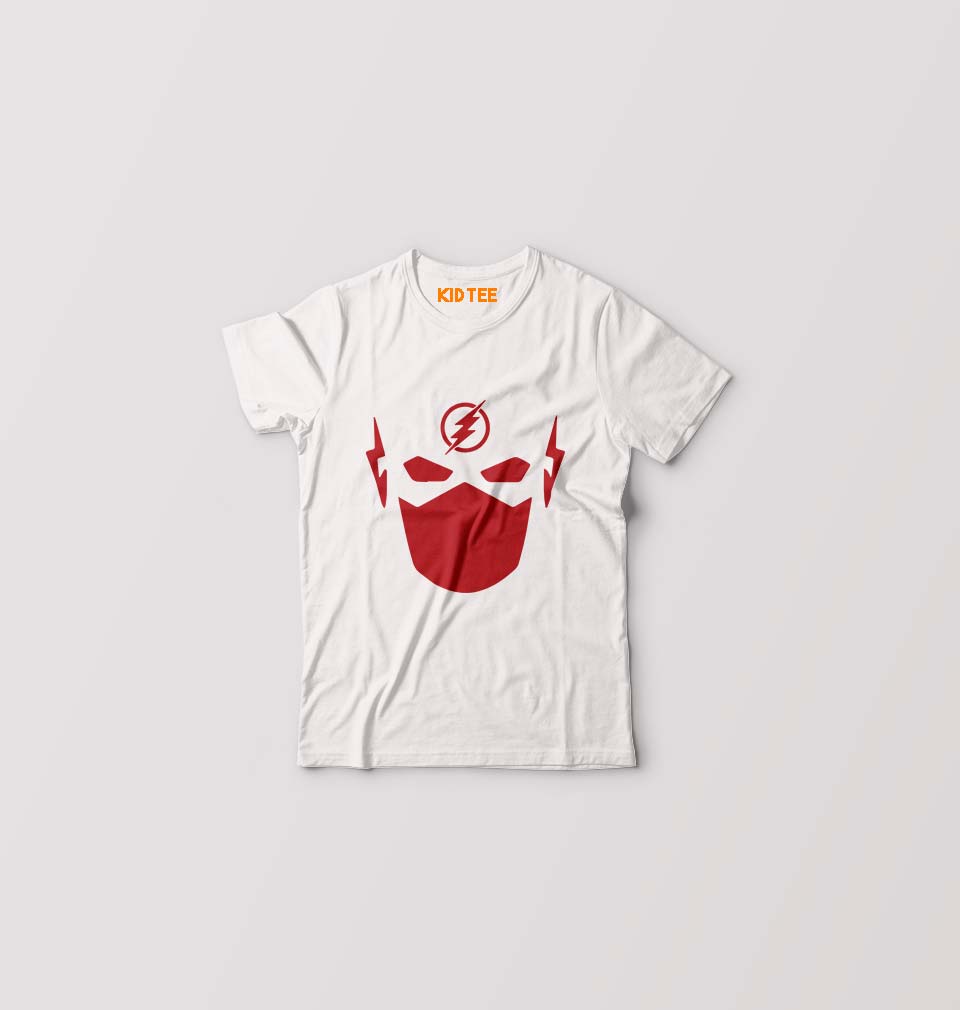 Flash Superhero Kids T-Shirt for Boy/Girl-White-Ektarfa.online