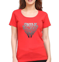 Load image into Gallery viewer, Shine on You Crazy Diamond T-Shirt for Women-Red-Ektarfa.online
