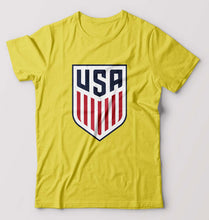 Load image into Gallery viewer, USA Football T-Shirt for Men-S(38 Inches)-Yellow-Ektarfa.online
