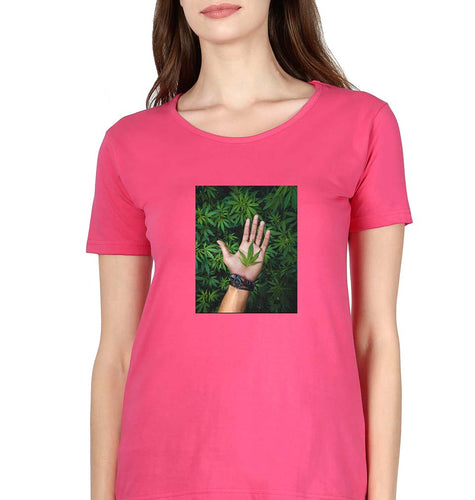 Weed T-Shirt for Women-Pink-Ektarfa.online