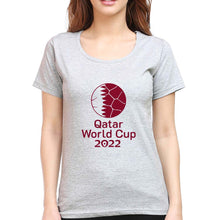 Load image into Gallery viewer, FIFA World Cup Qatar 2022 T-Shirt for Women-Grey Melange-Ektarfa.online
