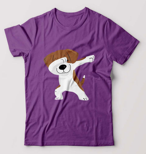 Dab Dog T-Shirt for Men-Purple-Ektarfa.online