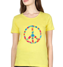 Load image into Gallery viewer, Trippy Psychedelic Skull T-Shirt for Women-Yellow-Ektarfa.online
