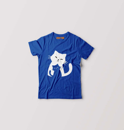 Cat T-Shirt for Boy/Girl-0-1 Year(20 Inches)-Royal Blue-Ektarfa.online