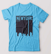 Load image into Gallery viewer, New York T-Shirt for Men-Light Blue-Ektarfa.online
