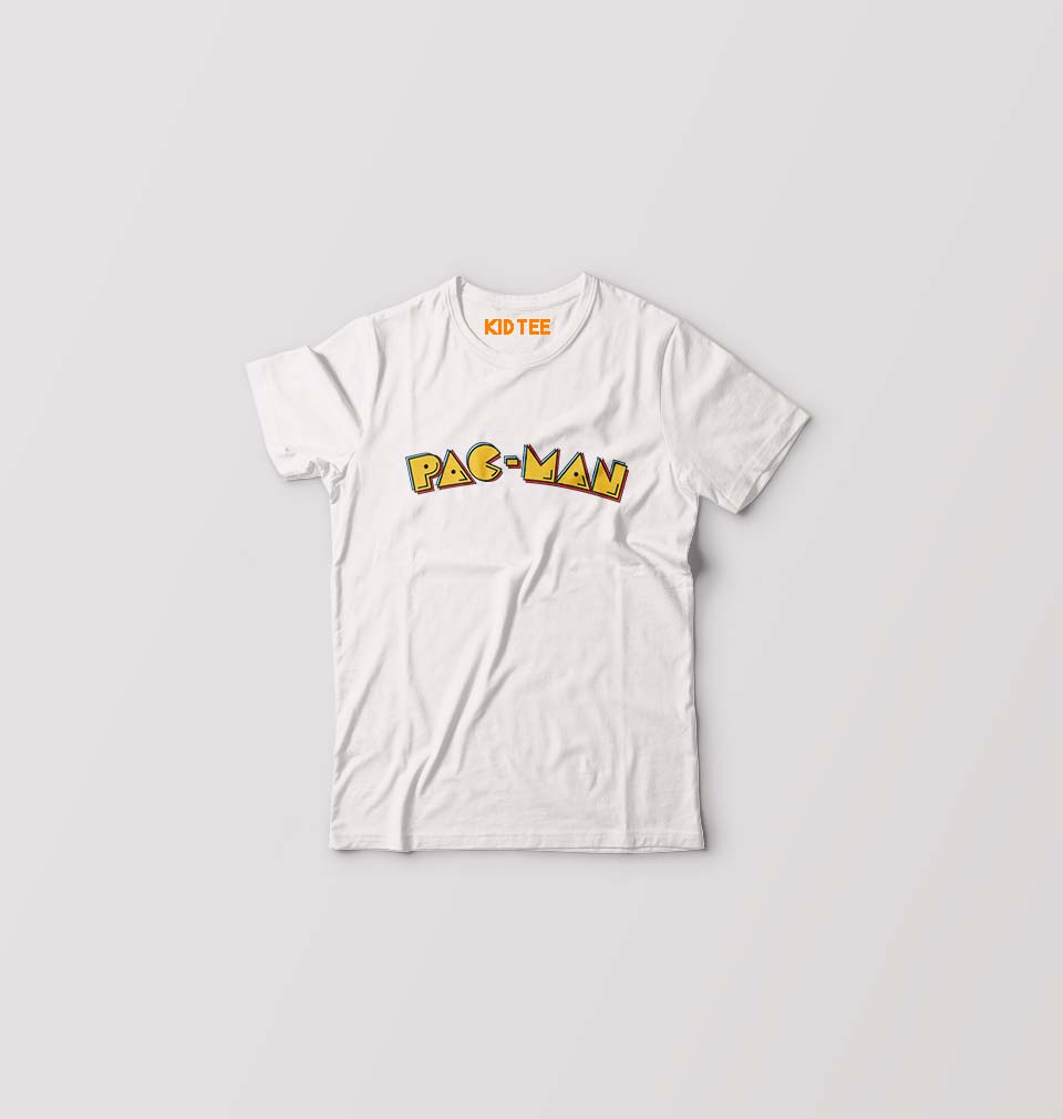 Pacman Kids T-Shirt for Boy/Girl-White-Ektarfa.online