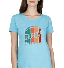 Load image into Gallery viewer, Rugby T-Shirt for Women-Light Blue-Ektarfa.online
