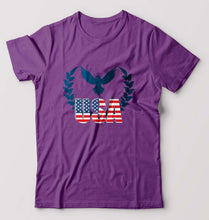Load image into Gallery viewer, USA America T-Shirt for Men-Purple-Ektarfa.online
