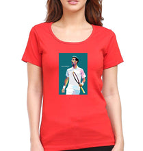 Load image into Gallery viewer, Novak Djokovic Tennis T-Shirt for Women-Red-Ektarfa.online
