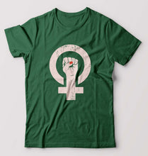Load image into Gallery viewer, Feminist T-Shirt for Men-Bottle Green-Ektarfa.online
