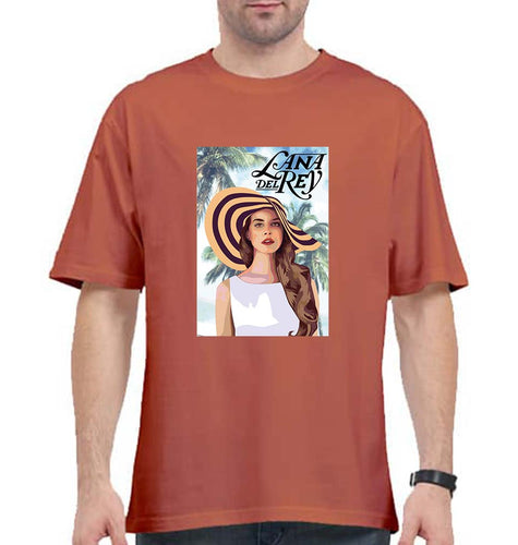 Lana Del Rey Oversized T-Shirt for Men-Coral-Ektarfa.online