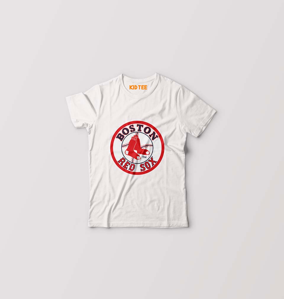 Boston Red Sox Baseball Kids T-Shirt for Boy/Girl-White-Ektarfa.online