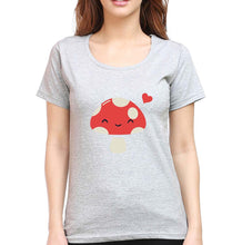 Load image into Gallery viewer, Mushroom T-Shirt for Women-Grey Melange-Ektarfa.online
