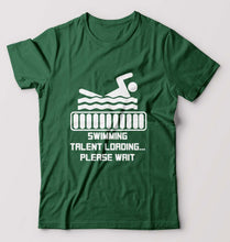 Load image into Gallery viewer, Swimming T-Shirt for Men-Bottle Green-Ektarfa.online
