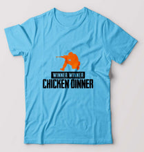 Load image into Gallery viewer, PUBG Winner Winner Chicken Dinner T-Shirt for Men-Light Blue-Ektarfa.online
