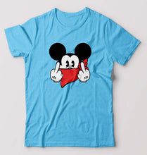 Load image into Gallery viewer, Mickey Mouse Fuck T-Shirt for Men-Light Blue-Ektarfa.online

