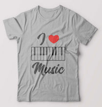 Load image into Gallery viewer, Love Music Piano T-Shirt for Men-Grey Melange-Ektarfa.online
