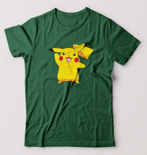 Load image into Gallery viewer, Pikachu T-Shirt for Men-Bottle green-Ektarfa.online
