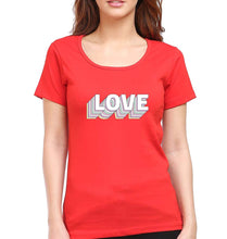 Load image into Gallery viewer, Love T-Shirt for Women-Red-Ektarfa.online
