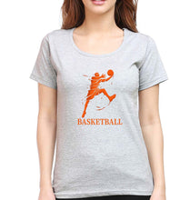 Load image into Gallery viewer, NBA Basketball T-Shirt for Women-Grey Melange-Ektarfa.online
