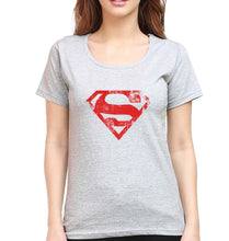 Load image into Gallery viewer, Superman Superhero T-Shirt for Women-Grey Melange-Ektarfa.online
