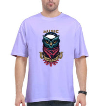 Load image into Gallery viewer, Owl Music Oversized T-Shirt for Men-Lavender-Ektarfa.online
