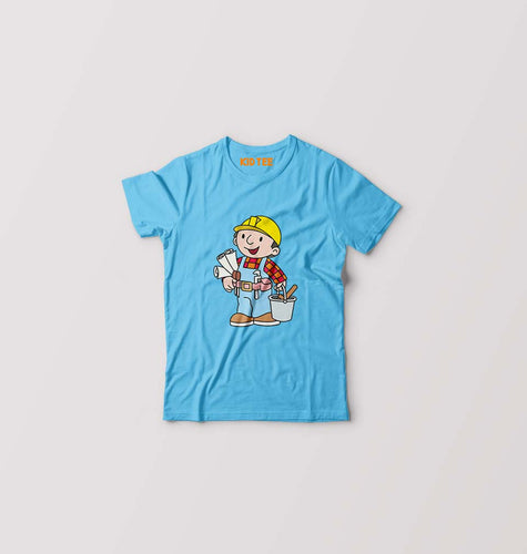 Bob the Builder Kids T-Shirt for Boy/Girl-Light Blue-Ektarfa.online