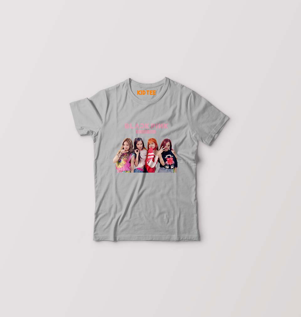 BLACKPINK Kids T-Shirt for Boy/Girl-Grey-Ektarfa.online