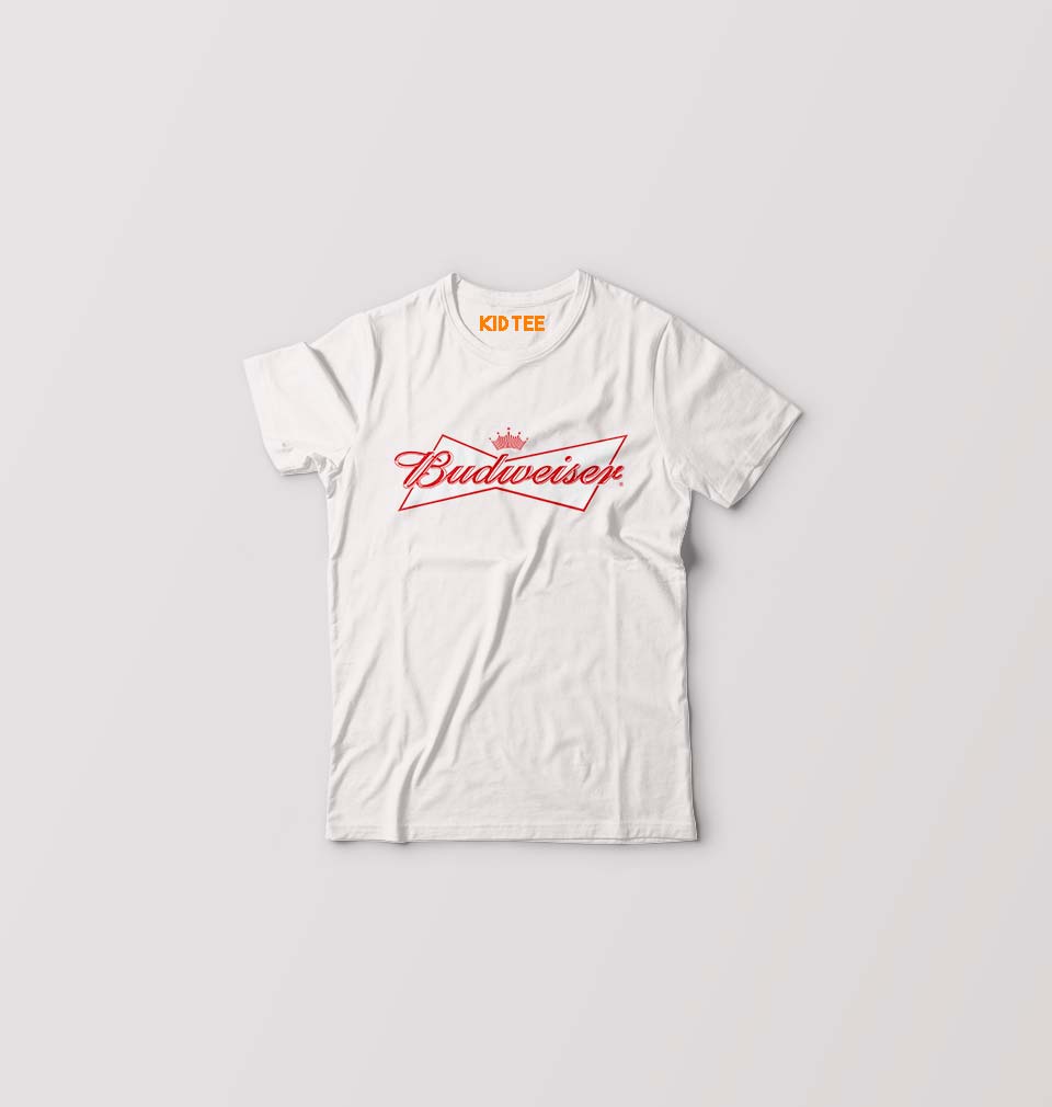 Budweiser Kids T-Shirt for Boy/Girl-White-Ektarfa.online