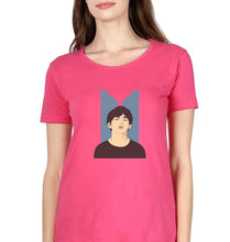 Load image into Gallery viewer, V-BTS(K-Pop) T-Shirt for Women-Pink-Ektarfa.online
