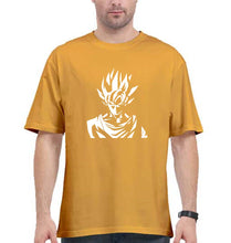 Load image into Gallery viewer, Anime Goku Oversized T-Shirt for Men-Golden Yellow-Ektarfa.online
