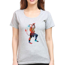 Load image into Gallery viewer, Hanuman Ji (God) T-Shirt for Women-Grey Melange-Ektarfa.online
