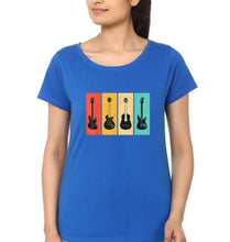 Load image into Gallery viewer, Guitar T-Shirt for Women-Royal Blue-Ektarfa.online
