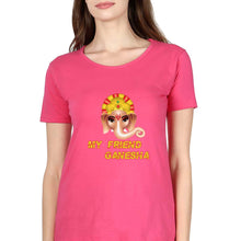 Load image into Gallery viewer, Ganpati JI(Ganesh) T-Shirt for Women-Pink-Ektarfa.online
