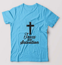 Load image into Gallery viewer, Jesus T-Shirt for Men-Light Blue-Ektarfa.online
