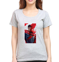 Load image into Gallery viewer, Superman Superhero T-Shirt for Women-Grey Melange-Ektarfa.online
