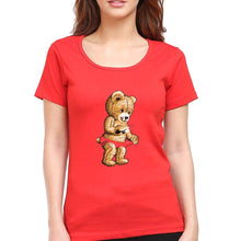 Load image into Gallery viewer, Domrebel Bear T-Shirt for Women-red-Ektarfa.online
