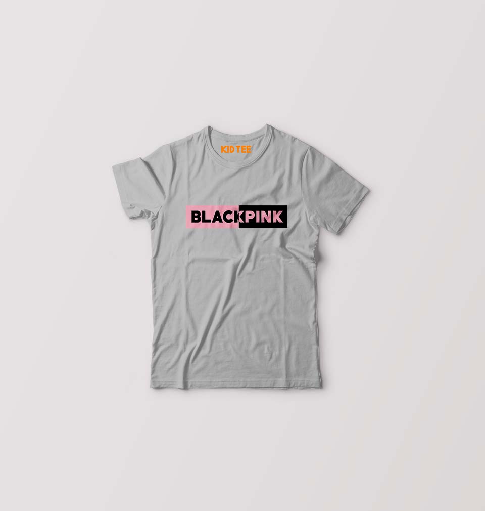 BLACKPINK Kids T-Shirt for Boy/Girl-Grey-Ektarfa.online