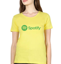 Load image into Gallery viewer, Spotify T-Shirt for Women-Yellow-Ektarfa.online
