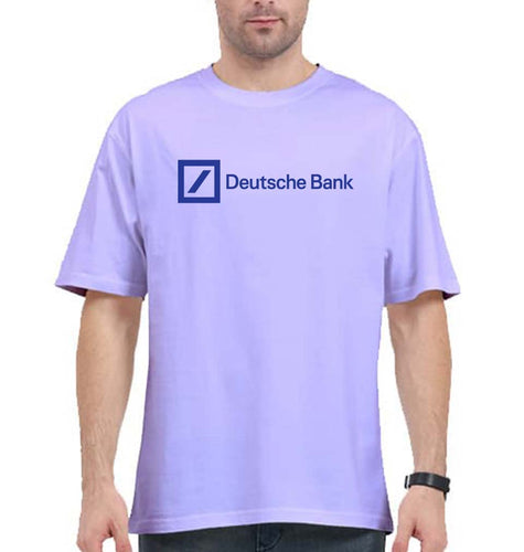 Deutsche Bank Oversized T-Shirt for Men-Lavender-Ektarfa.online