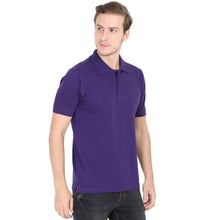 Load image into Gallery viewer, Plain Purple Polo/Collar T-Shirt For Men-ektarfa.com
