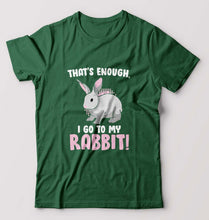 Load image into Gallery viewer, Rabbit Bunny T-Shirt for Men-Bottle Green-Ektarfa.online
