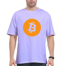 Load image into Gallery viewer, Cryptocurrency Bitcoin Oversized T-Shirt for Men-Lavender-Ektarfa.online
