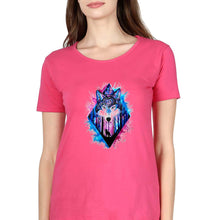 Load image into Gallery viewer, Wolf T-Shirt for Women-Pink-Ektarfa.online
